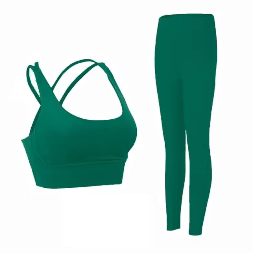 2-teiliges Yoga-Set, einfarbig