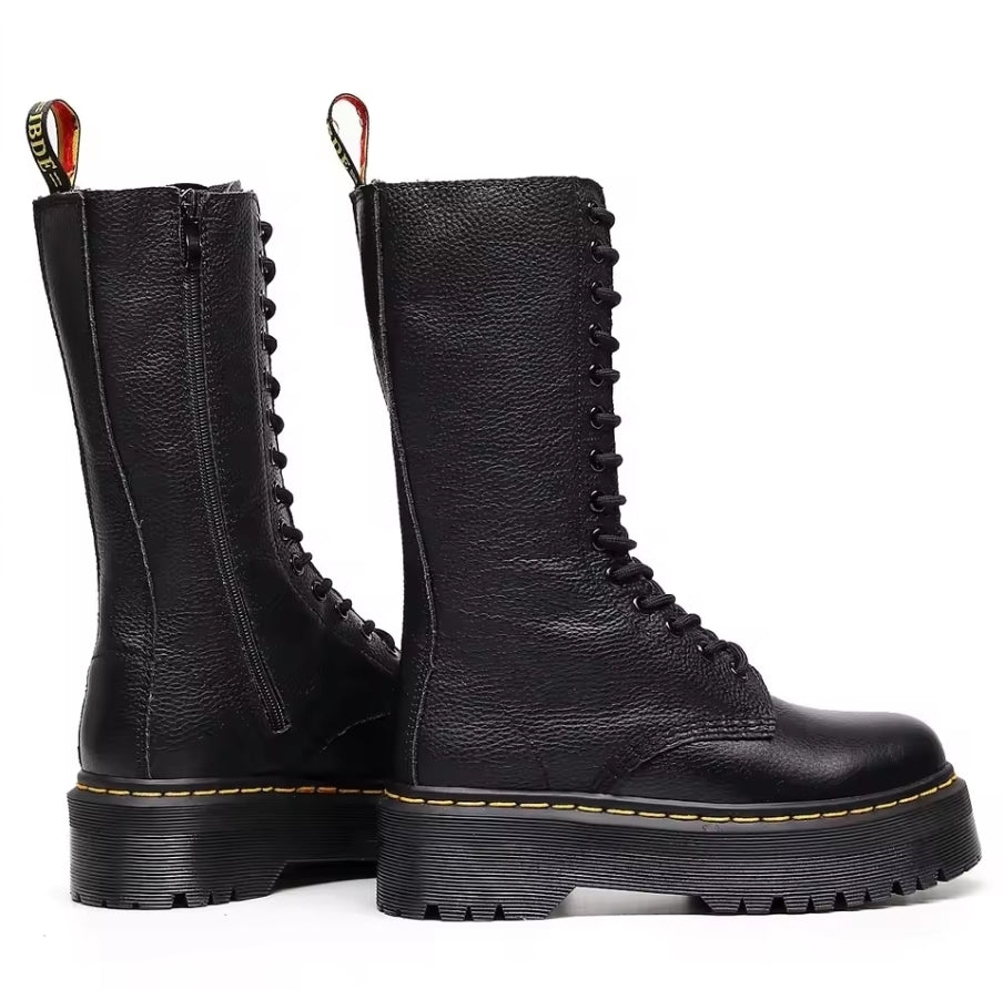 Damen Motorrad-Stiefeletten aus echtem Leder