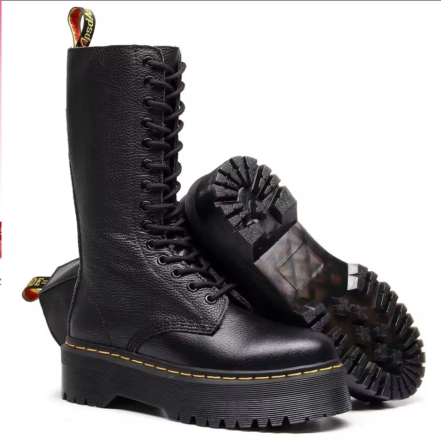 Damen Motorrad-Stiefeletten aus echtem Leder