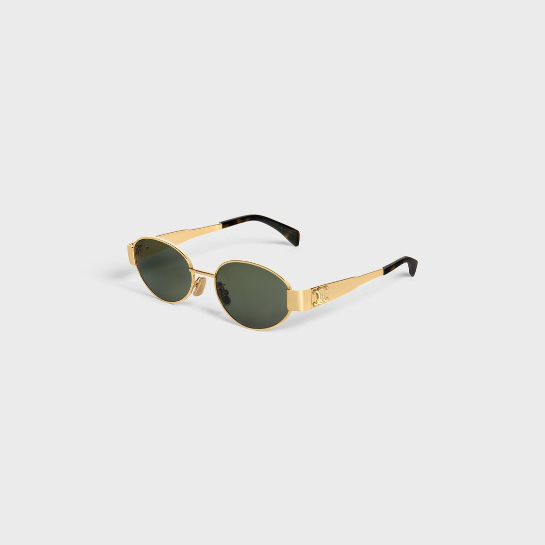Retro ovale Metall-Sonnenbrille