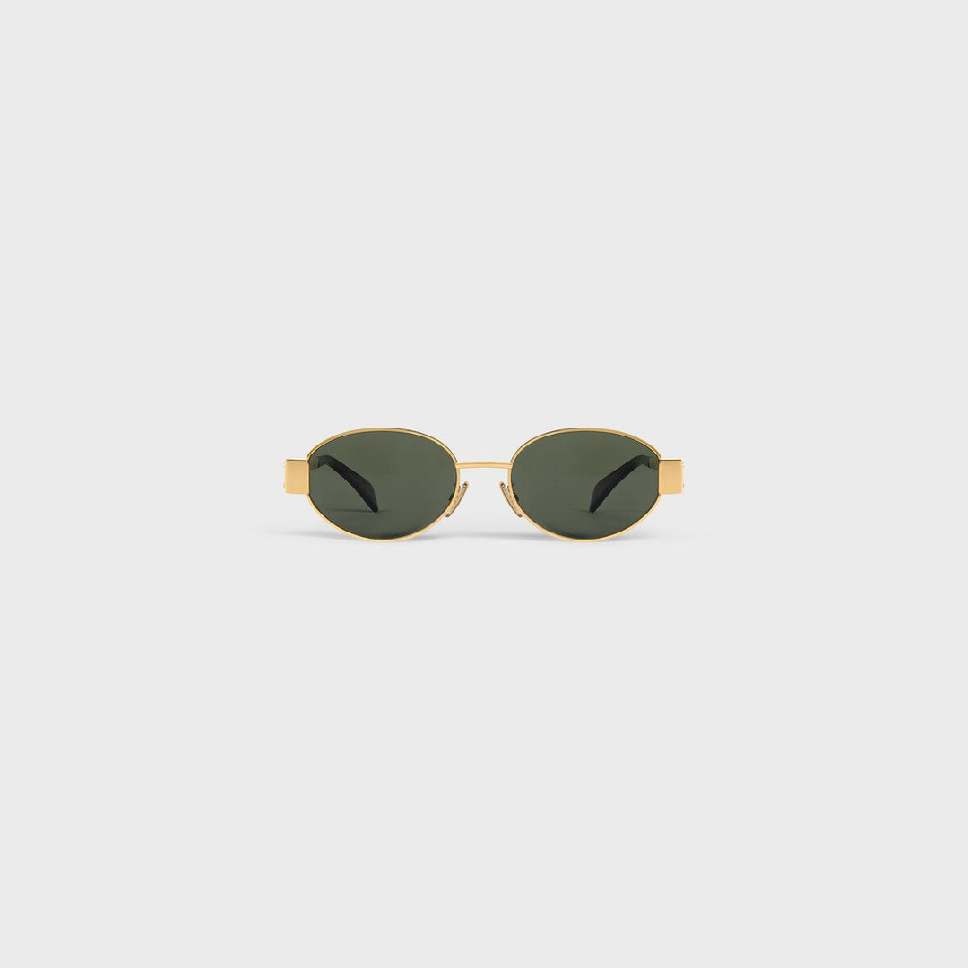 Retro ovale Metall-Sonnenbrille